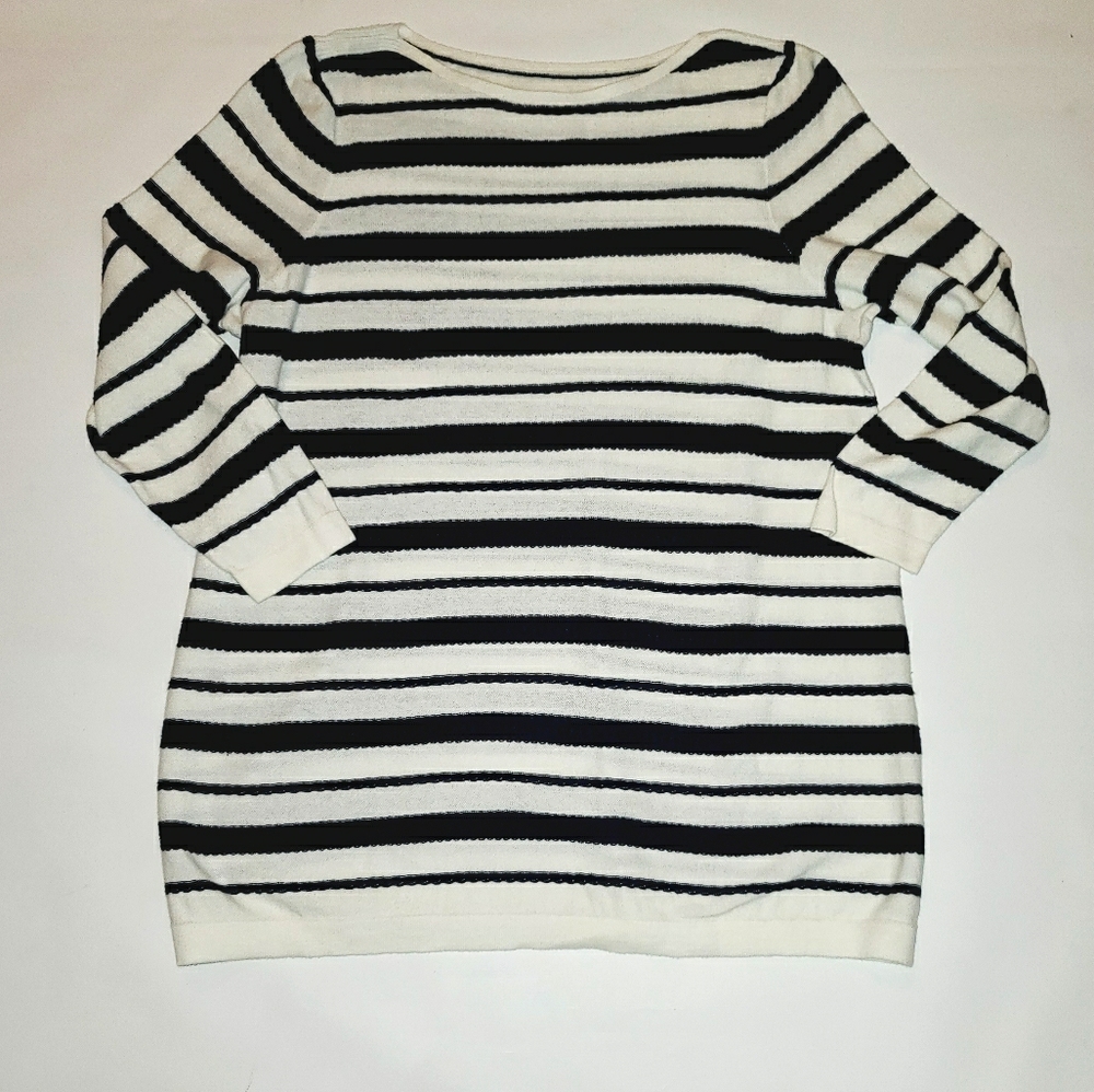 Stripped sweater navy and cream